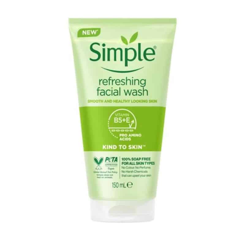 ژل شستشوی صورت مدل طراوت بخش refreshing سیمپل Simple