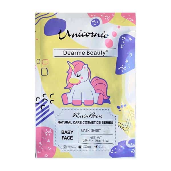 ماسک صورت ورقه ای طرح یونیکورن dearme beauty